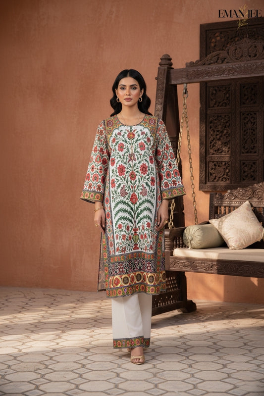 Ruby Garden Classic – Swiss Lawn 2 Piece – Long Shirt