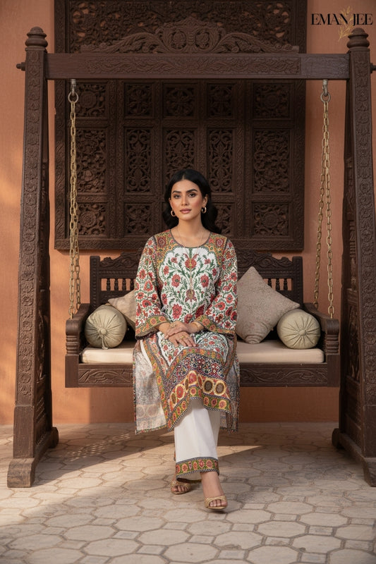 Ruby Garden Classic – Swiss Lawn 2 Piece – Long Shirt