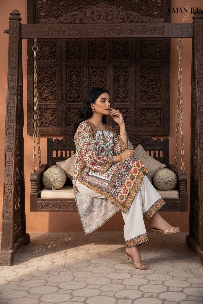 Ruby Garden Classic – Swiss Lawn 2 Piece – Long Shirt