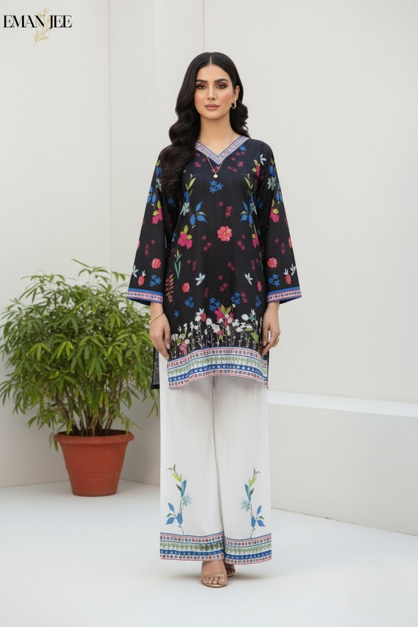 Midnight Bloom – Swiss Lawn 2-Piece