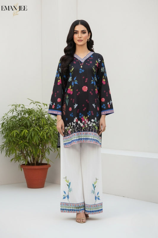 Midnight Bloom – Swiss Lawn 2-Piece