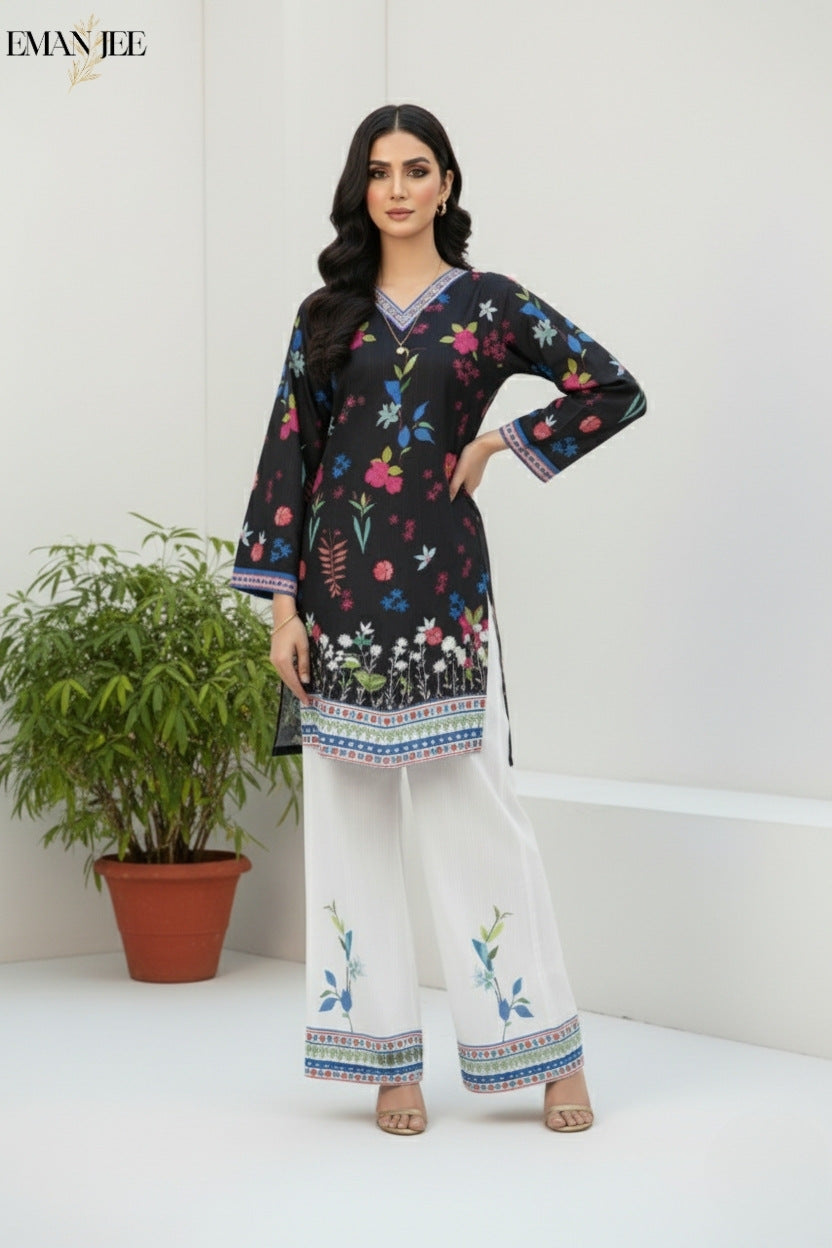 Midnight Bloom – Swiss Lawn 2-Piece
