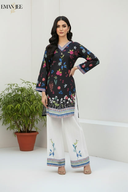 Midnight Bloom – Swiss Lawn 2-Piece